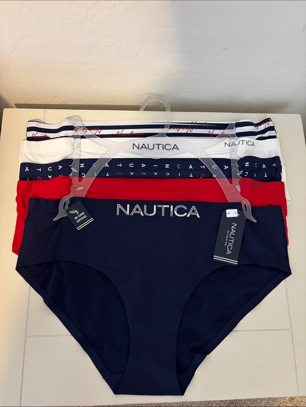 Nautica Women’s 5-Pack in Navy, Red, and White Panties